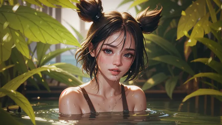 white skin,symmetrical,High detail RAW color photo professional close photograph, (highly detail face: 1.2), twintails, half body, pore, real human skin, a portrait of a 18yo woman bathing in ocean,body contact water and ripple around, reeds,clear and clean water, shiny eyes,looking at viewer, wearing doctor uniforms, see-through , wet body, wet hair, tindal effect,lens flare,shade, bloom, backlighting, depth of field, natural lighting, hard focus, film grain, photographed with a Sony a9 II Mirrorless Camera, by Laurence Demais, (pureerosface_v1:0.4), (ulzzang-6500:0.4), <lora:zeriFromLeagueOf_zeriV1:0.8>