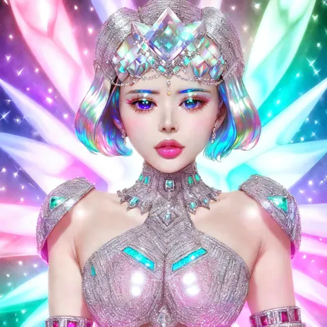 shiny nacre pearl bug, huge diamond armor, (spares colorfully:1.3), photo, cinematic