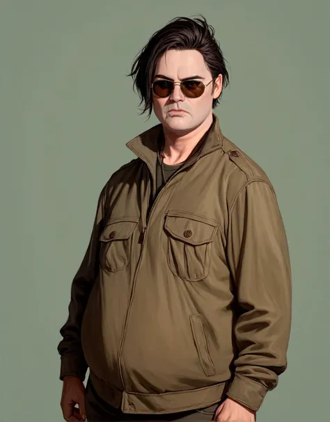 score_9, score_8_up, score_7_up, rating_safe, solo, chubby swedish expensive arrogant looking wraith wearing sunglasses and armani clothes, long Jade hair, pixie's plateau, angry, speed background wind