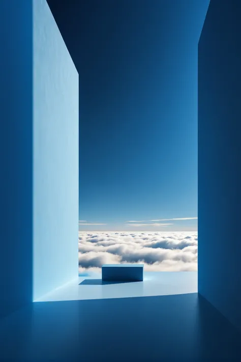 shadow minimalism, morning, blue sky, clouds, scenery, "at the Mysterious Quasar"<lora:EnvyShadowMinimalismXL01:1><lora:EnvyBetterHiresFixXL01:0:hr=1>
