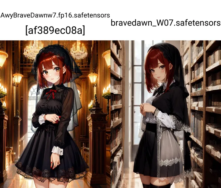 anime,1girl, redhead hair, very short hair, hime cut hair, bangs, long-sleeved shirt skirt veil , gothic library midnight,