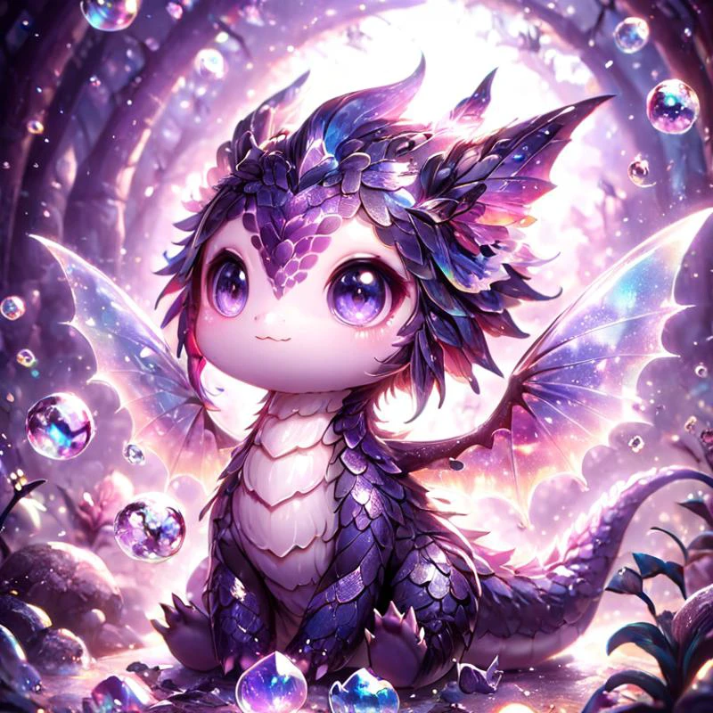 ral-smoldragons, cute, small dragon, wings, nature in background, intricate details, butterflies, whimsical, fantasy, mysterious, colorful, glowing <lora:ral-smoldragons-sdxl:1> <lora:Made_of_pieces_broken_glass-000001:0.8> shards, glass, brocken glass, transparent glass, pieces of glass, Made_of_pieces_broken_glass