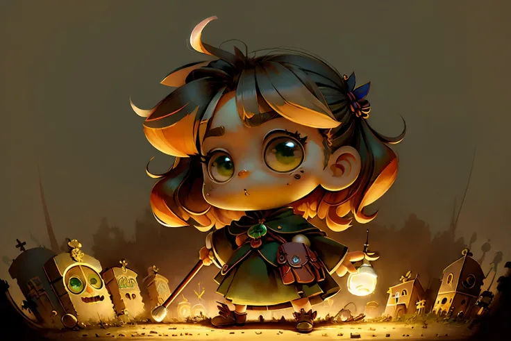 gear00d, brush (medium), girl, chibi, open in internet explorer, magic realism, jade, white, big hair,Alphonse Mucha, Fine , a cursed town where the dead won't stay dead<lora:gear00d-000010:1>