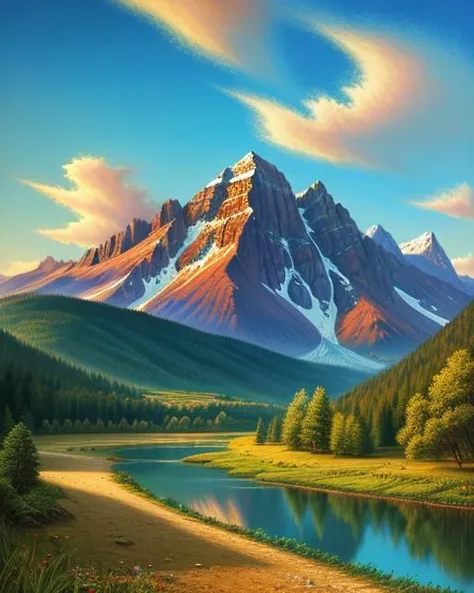 best quality,masterpiece,highly detailed,ultra-detailed, ,<lora:neg4all_bdsqlsz_V3.5:-1>mountain, 
forest, riverbank, <lora:Sandpaint_last:1>