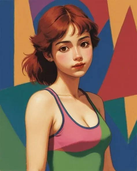 best quality,masterpiece,highly detailed,ultra-detailed, ,<lora:neg4all_bdsqlsz_V3.5:-1>
1girl, tank top, bare shoulders,
<lora:Gouache_last:1.5>
