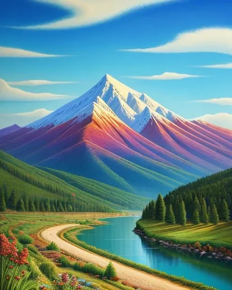 best quality,masterpiece,highly detailed,ultra-detailed, ,<lora:neg4all_bdsqlsz_V3.5:-1>mountain,
forest, riverbank, <lora:Sandpaint_last:2>