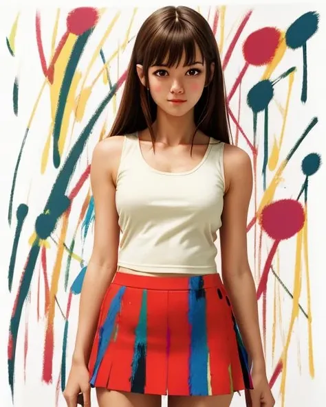 best quality,masterpiece,highly detailed,ultra-detailed, 1girl,<lora:neg4all_bdsqlsz_V3.5:-1>1girl,tank top,pencile skirt,<lora:Acrylic_V02:2.5>