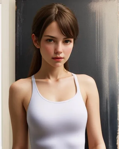 best quality,masterpiece,highly detailed,ultra-detailed, ,<lora:neg4all_bdsqlsz_V3.5:-1>
1girl, tank top, bare shoulders, 
 <lora:Graphite_last:2.5>