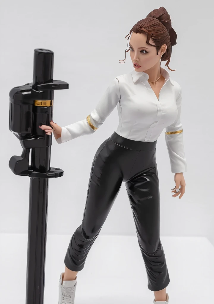 (8k, ultra quality, masterpiece:1.5), (ActionFigureQuiron style),angelina jolie, (white background, simple background:1.4), white floor, 
<lora:quiron_ActionFigure_v1_Lora:0.77>