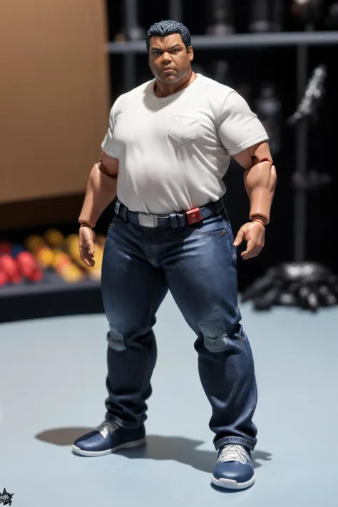 (ActionFigureQuiron style), solo, Craig Robinson, action figure, concept art, ActionFigureQuiron style, action figure, plastic toy, premium toy, <lora:quiron_ActionFigure_v2_lora:1.1>, <lora:add_detail:0.8>, (macro shot:1.2), indoors, office, (bokeh:1.2)