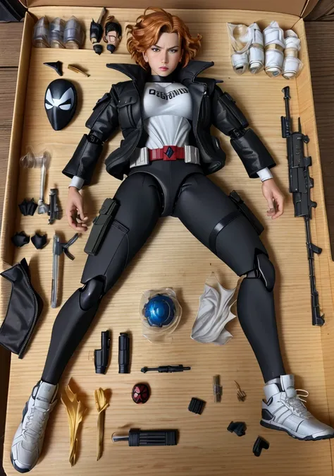(Dutch angle:1.3), (ActionFigureQuiron style), Black Widow \(Marvel\) ,  action figure box,   no humans, (reference sheet:1.1),
<lora:quiron_ActionFigure_v1_Lora:1.18>