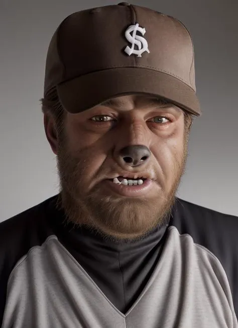 twm1, one man, furry man wearing Baseball Umpire Outfit, Umpire Hat, Umpire Chest Protector, 1man, solo, epic (photo, studio lighting, hard light, sony a7, 50 mm, matte skin, pores, colors, hyperdetailed, hyperrealistic), (simple background)
<lora:TheWolfMan:1>