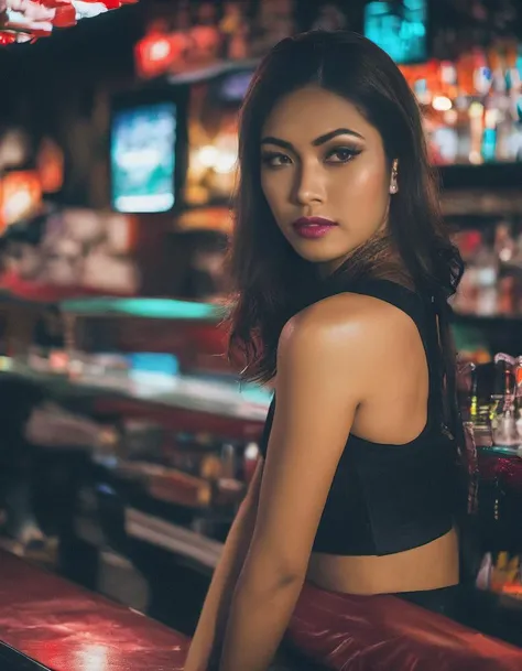 bangkok, <lora:bargirl:1.0> photo of bargirl, young, bargirllocation looking at the viewer, tack sharp, professionally color graded dslr