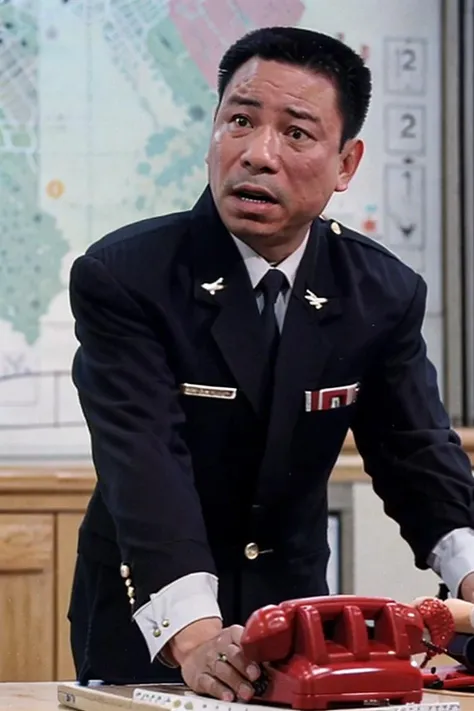 1boy, male focus, hat, black uniform, solo,  black necktie, realistic, train station uniform,It is snowing heavily, blurry, train station, upper body, blurry background,  <lora:gaocangjian:0.9>
