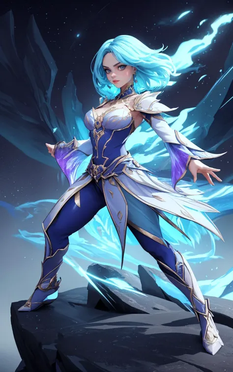 (Layered Depth,Parallax Effect,Sharp intricately detailed Background,Bright split Studio Lighting:1.3),strong stance,hip bone,quarter angle,volumetric lighting,(looking at viewer,dynamic pose:1.1),fit,athletic,skinny,tall,(full body portrait), Elemental Sorceress, (Large Covered Breasts, cleavage:0.9), Elemental, mystical, powerful, magical, dynamic, serene, transforming, vibrant, commanding, Elemental robes, mystical jewelry, magical fabrics, powerful elegance, dynamic patterns, serene beauty, transforming attire, vibrant colors, Elemental realms, magical landscapes, dynamic terrains, serene skies, transforming environments, vibrant elements, commanding presence, elemental fury.