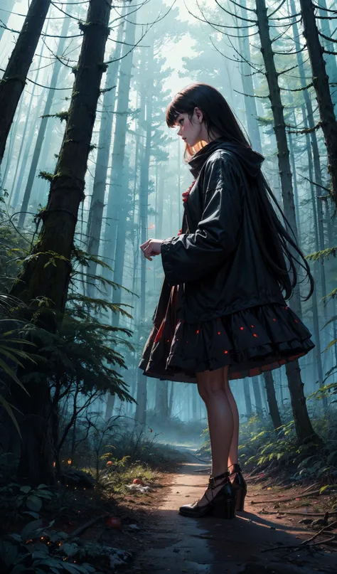 masterpiece,best quality,ultra high res,visually stunning,beautiful,(abstract art:1.3),1girl,sorceress,dark theme,wearing,magic in the air, forest Concept (With dropout & noise version):0.8>,forest, <lora:epiCRealismHelper:0.5>, <lora:add_detail:0.5>, <lora:lora-small-emilia-clarke-v1:0.8>