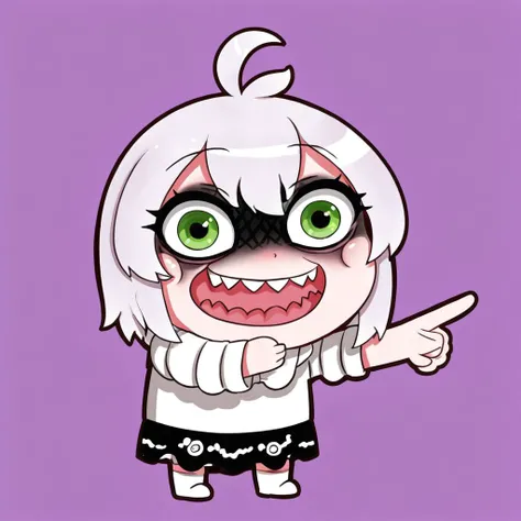 betty, <lora:BettyV1:1>, ð¤£ð pose, pointing, open mouth, smile, side view, chibi style, <lora:xl_ð¤£ð2_a3:0.85>, creepypasta, <lora:Creepy_Character_XL:1.15>, creepycharacter style, dumb face