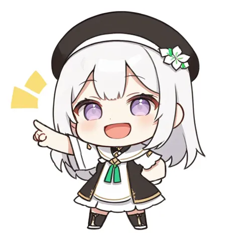 emilia, <lora:EmiliaV32-000080:1.0>, <lora:xl_ð¤£ð(pony):1> ð¤£ð pose, pointing, open mouth, smile, side view, chibi style,