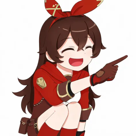 <lora:xl_ð¤£ð2_a3:1>,ð¤£ð pose,solo,closed eyes,pointing,open mouth,smile,squatting,^ ^,:d,white background,simple background,Amber \(genshin impact\),