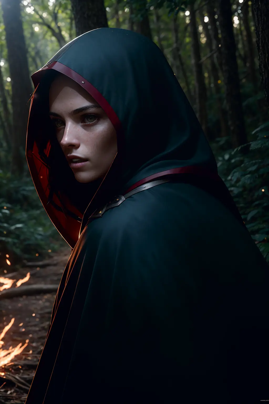 1girl, (VeronicaCipher:0.5), rogue, cloak, running in the woods
(Highest quality:1.3), cinematic shot, masterpiece, (sharp focus:1.5), (photorealistic:1.3), detailed background, dark lighting, twilight lighting,
analog style, volumetric lighting, intricate details, UHD, film grains,
<lora:epiNoiseoffset_v2:1>