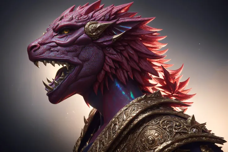 masterpiece, epic, majestic, best quality, very high resolution, 8k, hdr, digital photography, dynamic pose, realistic, photorealistic, dynamic Side Shot, (a female Ogre explorer), (a aerial polymorphous transgenic Hot Pink and Wine Red kobold:1.0), Royal Domain of Drottningholm, iridescent, transparent, translucid, (reflection:0.5), (refraction:0.5), (diffraction:0.6), (caustics:0.6), volumetric lights, volumetric shadows, (subsurface scatering:0.7), physically based rendering, (extremely detailed:1.2), (extremely fine and beautiful:1.2), partially backlit, (afternoon lighting and nearby supplemental lighting from out of frame:1.2), (realistic lighting:1.4), (dynamic colors from lighting:1.4), secondary lights coming from the side or the front of the subject, (intricate details:1.3), hyperdetailed, ultrarealistic, (sharp focus:1.2), sfw