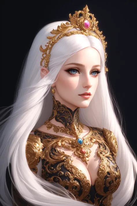 (analog style),(photorealistic:1.3), (skeleton like:0.4), ((female ornate princess)), (with white long flowing hair), (bright beautiful eyes), trending on artstation, flowers of hope by Jean-Honor Fragonard, Peter mohrbacher, hyper detailed, insane details, stunning, intricate, elite, art nouveau, ornate, liquid wax, elegant, luxury, Greg Rutkowski, ink style, sticker, vector-art beautiful character design, double exposure shot, luminous design, award winning, masterpiece, amoled black background, pale skin, subsurface scattering,
