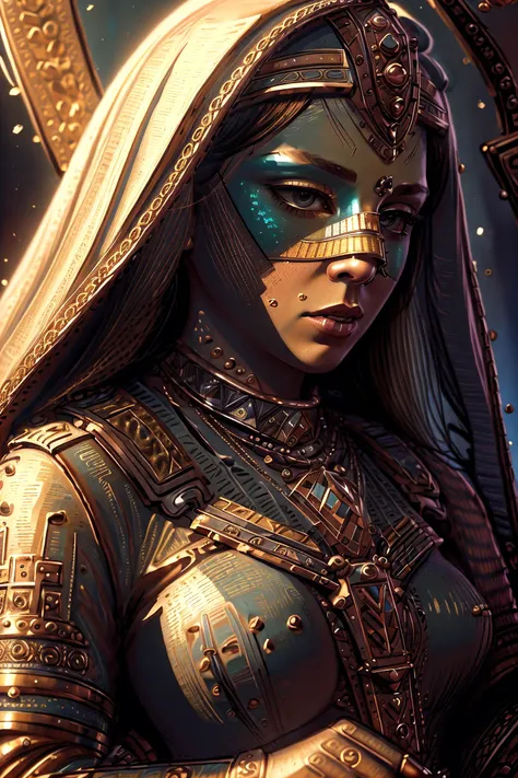 (analog style:1.6), portrait, a woman wearing a blind mask, necklace, tone mapped, detailed, highly detailed, digital painting, artstation, concept art, smooth, sharp focus, beautiful illustration, photo, backlit, dynamic lighting, fog, intricate, film grain, professional, facing the viewer, (beautiful m3d_woman, prefect m3d_face), volumetric lighting, subsurface scattering, good highlights, good shading, cinematic, (highest quality, award winning, masterpiece:1.6),<lora:BlindMask_v1:1>, <lora:oldegyptai_v10:1>, <lora:m3d:0.5>