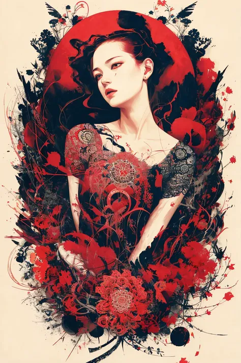 official art, unity 8k wallpaper, ultra detailed, beautiful and aesthetic, masterpiece, best quality, (zentangle, mandala, tangle, entangle), (fractal art:1.3) , 1girl, extremely detailed, dynamic angle, cowboyshot, the most beautiful form of chaos, elegant, a brutalist designed, vivid colours, romanticism, by james jean, roby dwi antono, ross tran, francis bacon, michal mraz, adrian ghenie, petra cortright, gerhard richter, takato yamamoto, ashley wood, atmospheric, ecstasy of musical notes, streaming musical notes visible