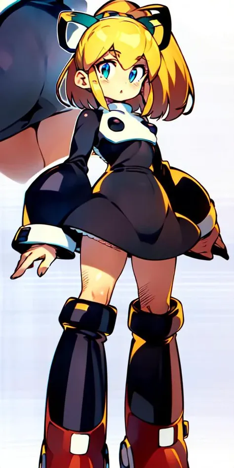 (((masterpiece, best quality, ultra sharp details, ultra sharp body details, ultra sharp skin details))), megamanroll, chibi::2 <lora:megaman_roll_dblora_09:1>