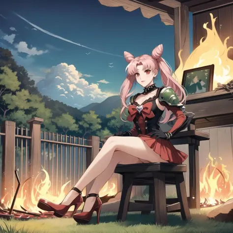 realistic, photo-realistic, award winning masterpiece with incredible details, epic stunning, masterpiece, best quality,
sailor chibi moon,pink hair,red eyes,,twintails,<lora:Sailor_Chibi_Moon-01:0.6>hair buns,high heels,(pubic hair:0.9),18 years old, pink pleated skirt,pink high heels,bink bow,heart broach, tiara
1girl, dslayer, a man in a green and brown armor, the only thing they fear is you, rip and tear until it is done, he is doom, the slayer's time is now, posing for a picture, (sexy_scifi, woman in a silver space costume, wearing sexy_scifi, posing for a picture:0.75),thisisfine, staying positive, surrounded by flames, fire, sitting, smoke
in garden, japan temple, torii, plants, outdoors, sunset, <lyco:Cyber_Armor:0.85> , <lora:thisisfineV3:0.4>