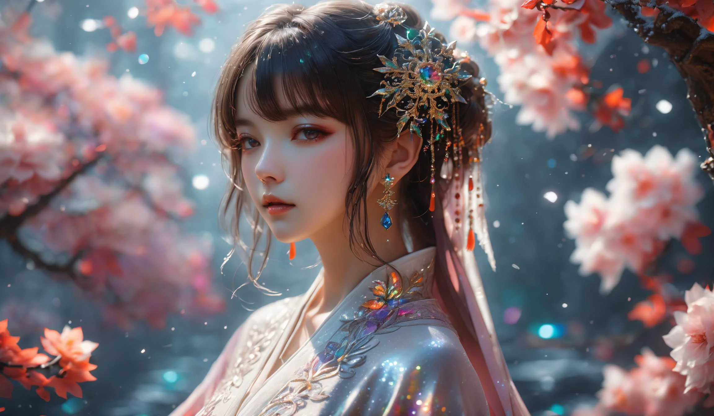 (realistic:1.3),(Art Nouveau:1.3),(Crystal Cubism:1.3),(vivid colors:1.3),(God's costume:1.3),(((photo raw)), Gobo Lighting and Soft Edge Lighting Matte Painting , ,),
(Pointillism style,wrestle with anxieties of the soul as the thin boundary between reality and the irrational collapse into a psychologically fraught chromatic cacophony.,, (((masterpiece))),(((best quality))),((ultra-detailed)) . Composed entirely of small, distinct dots of color, vibrant, highly detailed),
beautiful detailed glow,full display of baroque style jewelry design, highly detailed vray render, 32k,ethereal glow, pearlescent clothing,pearl luster rendering,
Best quality,chinese girls,(masterful but extremely beautiful:1.4),(Close-up photo, whole_body,full body),(topless),delicate, ornate,high fashion,opal render, sad,
peerlessly beautiful chinese idolmaster ,disdainful expression,shy, blush,beautiful detailed eyes seductive,showing fashion wear,fashion wear, gorgeous accessories,
(kimono:1.2),(gown:1.2), (cheongsam:1.2),(miniskirt),(Elegant posture),(very_long_hair,long_hair),(translucent,semitransparent,see-through),colorful,shine,glowing,goddess,
a very beautiful final fantasy style goddess which beautiful is beyond compare,(detail texture skin:1.4), Fumi Kojima exceptional masterpiece, the imagination, extraordinary dream, A symbol of nature's ethereal beauty, production character render, octane render, brave warrior, sense of justice, Utopian, sense of futurism and complexity, The snowflake light symbolizes purity and delicacy, Fumi Kojima's detail, (rich deep colors:1.4), meticulously crafted, artwork, diamond armor, golden ratio, delicate diamond lace thread, delicate crystal lace thread, delicate gem lace thread, lace thread smooth lines, intricate machine parts, resulting in a highly detailed and intricate masterpiece that combines final fantasy, sci-fi, futuristic, and Utopian themes with a touch of Gothic surrealism. the artwork achieves an unparalleled level of realism, graphics in stunning 32K resolution,elaborate scene style,dreamlike,ultra-realistic mix fantasy world,mixes realistic and fantastical elements,magic effect,close up,prefect beautiful detailed face and body, ray tracing, light, vibrant colors,elemental,ethereal,pure,abyssal,intricate,surreal,exposure blend,medium shot,bokeh,(hdr:1.4),high contrast,(cinematic, white),(muted colors, dim colors, soothing tones:1.3),low saturation,(hyperdetailed:1.2),(noir:0.4),
gothic_lolita,frills,lace,wearing a transparent gothic outfit,wearing a transparent ballgown,
(Red T-shirt, khaki pants),
SimplePositiveXLv2, <lora:sd_xl_dpo_lora_v1:0.5> <lora:MJ52:0.5>