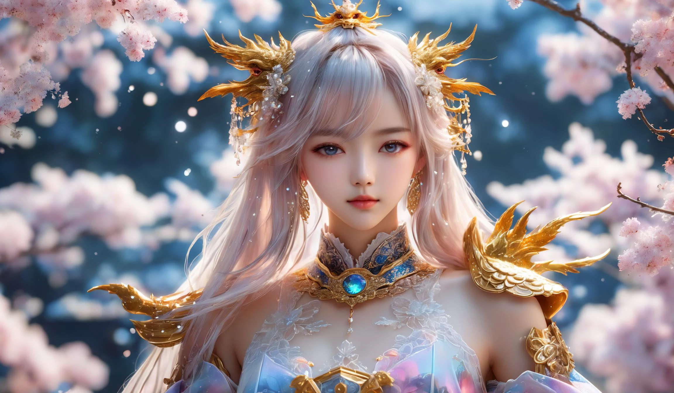 (((photo raw)), Prism Effects and Soft Edge Lighting ((light bokeh)) and Emboss Effect ,(((masterpiece))),best quality, illustration,(beautiful detailed ),
(FRS:0.8), (best-proportion:1.2), (heroic detailed armor:1.5), (ultra-detailed mecha armor), full armor, (large size robot:1.5), glowing eyes, (full body:1.2), (huge shield:1.2), (battle-ready:1.2),(powerful stance:1.3),(Detailed eye description:1.2),(huge mechanical weapon:1.3),(detailed shield description:1.2), (detailed weapon description:1.2),(huge mechanical gun:1.2), (holding sword and weapon :1.3) <lora:srdxl_v2k:0.4>
(realistic:1.3),(Art Nouveau:1.3),(Crystal Cubism:1.3),(vivid colors:1.3),(God's costume:1.3),(((photo raw)),),
beautiful detailed glow,full display of baroque style jewelry design, highly detailed vray render,  32k,ethereal glow, pearlescent clothing,pearl luster rendering,
Best quality,chinese girls,(masterful but extremely beautiful:1.4),(Close-up photo, whole_body,full body),(topless),delicate, ornate,high fashion,opal render, sad,
peerlessly beautiful chinese idolmaster ,disdainful expression,shy, blush,beautiful detailed eyes seductive,showing fashion wear,fashion wear, gorgeous accessories,
(kimono:1.2),(gown:1.2), (cheongsam:1.2),(miniskirt),(Elegant posture),(very_long_hair,long_hair),(translucent,semitransparent,see-through),colorful,shine,glowing,goddess,
gothic_lolita,frills,lace,wearing a transparent gothic outfit,wearing a transparent ballgown,
a very beautiful final fantasy style goddess which beautiful is beyond compare,(detail texture skin:1.4), Fumi Kojima exceptional masterpiece, the imagination, extraordinary dream, A symbol of nature's ethereal beauty, production character render, octane render, brave warrior, sense of justice, Utopian, sense of futurism and complexity, The snowflake light symbolizes purity and delicacy, Fumi Kojima's detail, (rich deep colors:1.4), meticulously crafted, artwork, diamond armor, golden ratio, delicate diamond lace thread, delicate crystal lace thread, delicate gem lace thread, lace thread smooth lines, intricate machine parts, resulting in a highly detailed and intricate masterpiece that combines final fantasy, sci-fi, futuristic, and Utopian themes with a touch of Gothic surrealism. the artwork achieves an unparalleled level of realism, graphics in stunning 32K resolution,elaborate scene style,dreamlike,ultra-realistic mix fantasy world,mixes realistic and fantastical elements,magic effect,close up,prefect beautiful detailed face and body, ray tracing, light, vibrant colors,elemental,ethereal,pure,abyssal,intricate,surreal,exposure blend,medium shot,bokeh,(hdr:1.4),high contrast,(cinematic, white),(muted colors, dim colors, soothing tones:1.3),low saturation,(hyperdetailed:1.2),(noir:0.4),
((Double exposure:1.3) effect of a prophecy, tesselation of sea and sky, abstract fractal, polar lights, recursion, up and down symmetry, upside down, , an ocean falling ,moon, pentagram,( ying yang symbol:1.22) tao, [golden seashell:0.7], feng shui,golden dust, golden glitter, pink glitter, glitt3r, surrounded by a (golden chinese dragon) , mobius, elegant),
(Burgundy sweater, floral shorts),
SimplePositiveXLv2, <lora:sd_xl_dpo_lora_v1:0.5> <lora:MJ52:0.5>