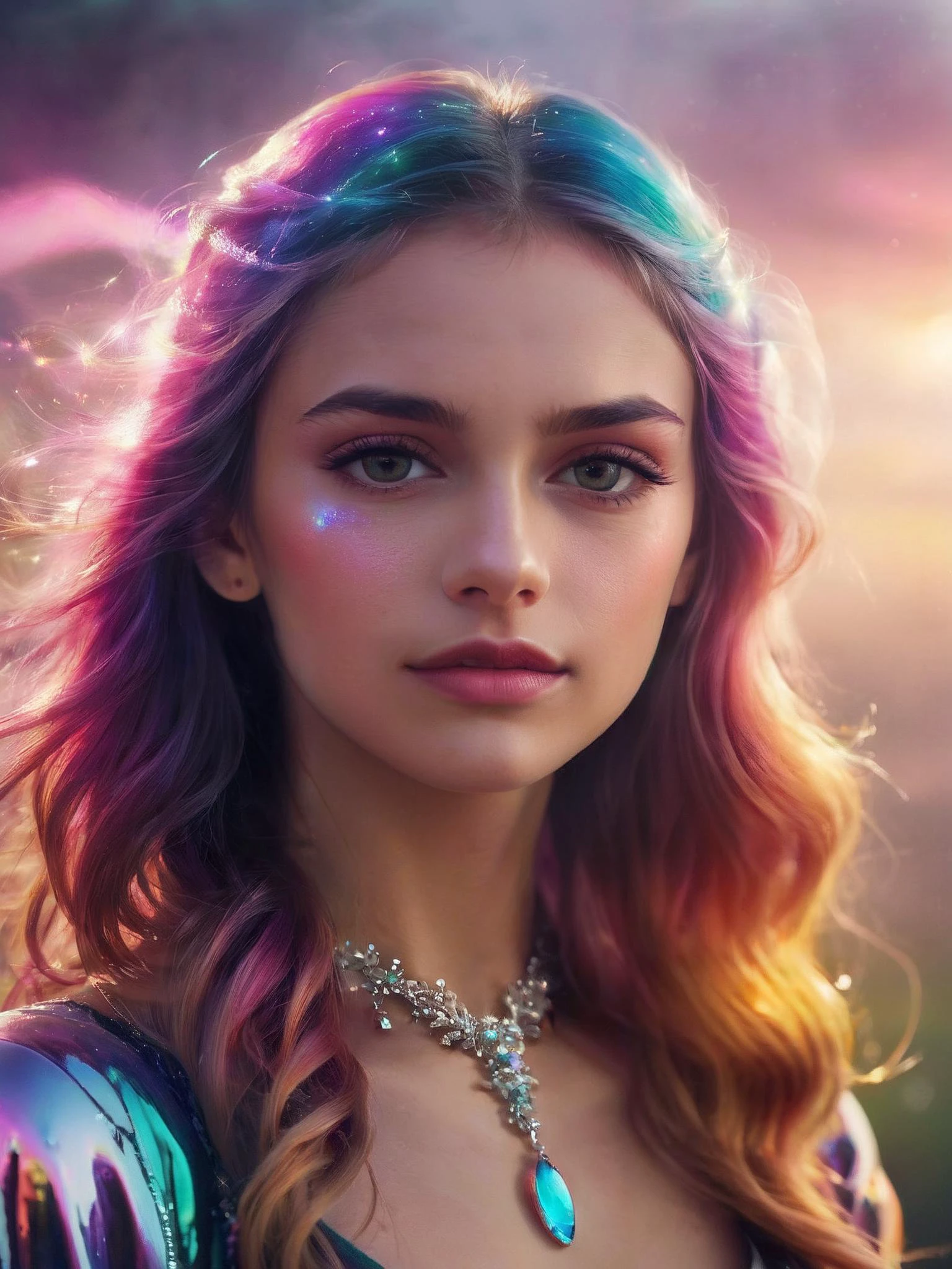 photorealistic portrait,
fantasy photo, sharp focus,
Magical, sparkling translucent transparent rainbow colors, merging seamlessly with the air, radiating sparkling ethereal color,
<lora:RMSDXL_Enhance:45>,
<lora:add-detail-xl:0.8>,
<lora:RMSDXL_Darkness_Cinema:0.5>,
<lora:RMSDXL_Photo:0.45>,
<lora:RMSDXL_Creative:0.35>,
<lora:Retro_Illustration:0.4>,
<lora:sdxlInkPunkStyle v01:0.6>,