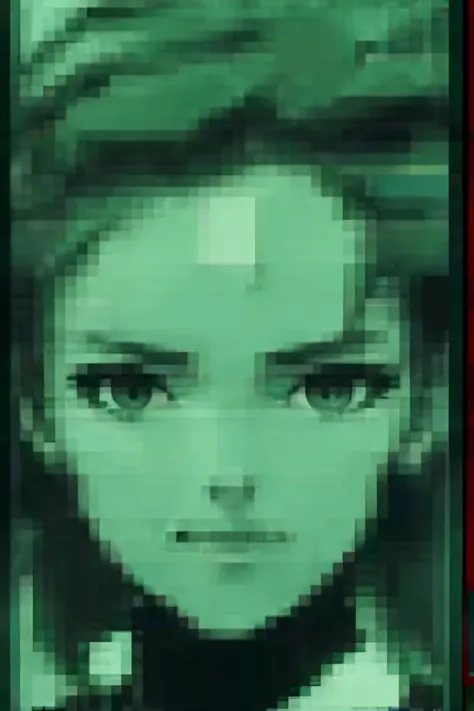 (masterpiece, best quality), 1girl, <lora:mgscodec:1> mgscodec, green theme, portrait, monochrome