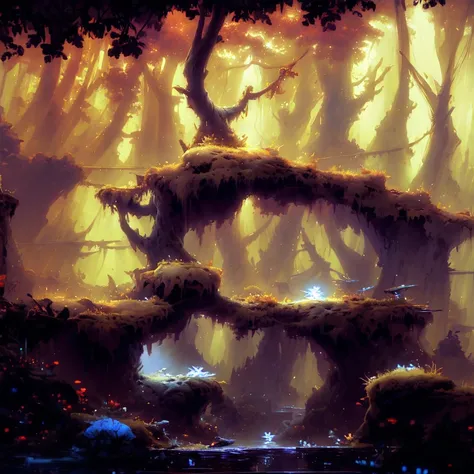 <lora:S1-Ori-ArtStyle_DreamLike-000008:1>,by Pino Daeni, by Ruan Jia, by Alayna Lemmer, by Carlo Galli Bibiena,
dark cave with rock and river,
(Ori and the Blind Forest), (Ori and the Will of the Wisps), 2D game, digital art,
realistic proportions, sharp focus, (HDR), (8k), (gigapixel), ((masterpiece))