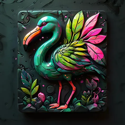 <lora:artfullyTILED_SDXL_V2:0.7>,collection of icons of a minimalistic logo for ArtfullyPrompt featuring a black background,a flamingo gracefully moving with a vibrant paint trail in neon green and neon pink, 3d,relief carving, incorporating pastel tones and subtle hints of ink,charcoal,and watercolor for an artistic and refined touch arranged in a grid of icons,<lora:ral-opal:0.3>,<lora:artfullytinyfae_sdxl_v1:0.4>,<lora:ARTFULLYORACLESDXL-V1:0.4>,<lora:artfullyinsect_-_v1-000007:0.5>,<lora:artfullymaleform_sdxl_v1:0.3>,