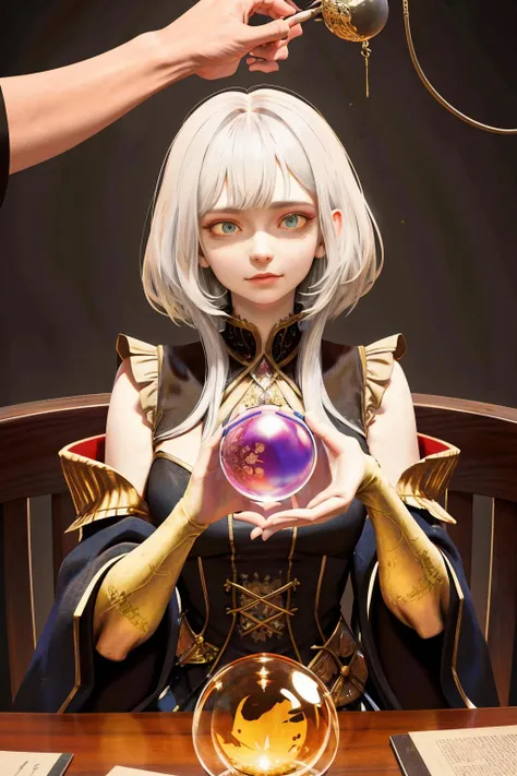 a beautiful and mysterious witch gazing into her crystal ball. overalldetail-detail_++_-_overall_detail . kkw-skin-det-all_checkpoint_skin_detail_-_skin_detail_v1.0, intricate details, highly detailed. <lora:hipoly_3dcg_v7-epoch:0.7>