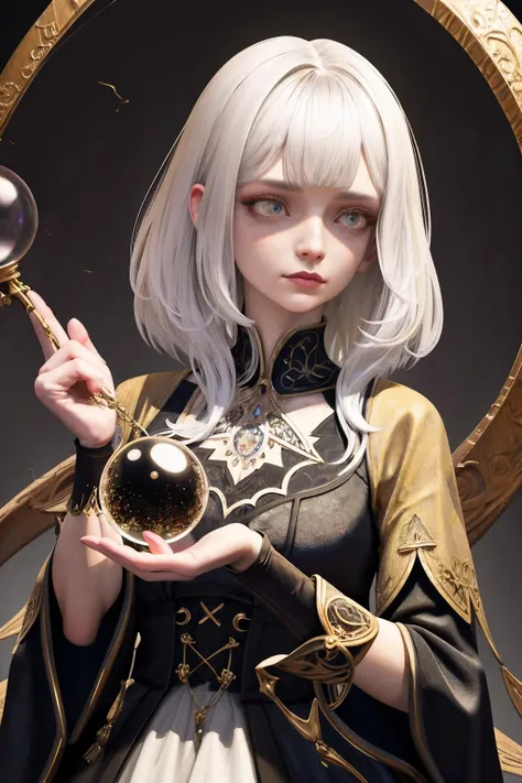 a beautiful and mysterious witch gazing into her crystal ball. overalldetail-detail_++_-_overall_detail . kkw-skin-det-all_checkpoint_skin_detail_-_skin_detail_v1.0, intricate details, highly detailed. <lora:hipoly_3dcg_v7-epoch:0.7>