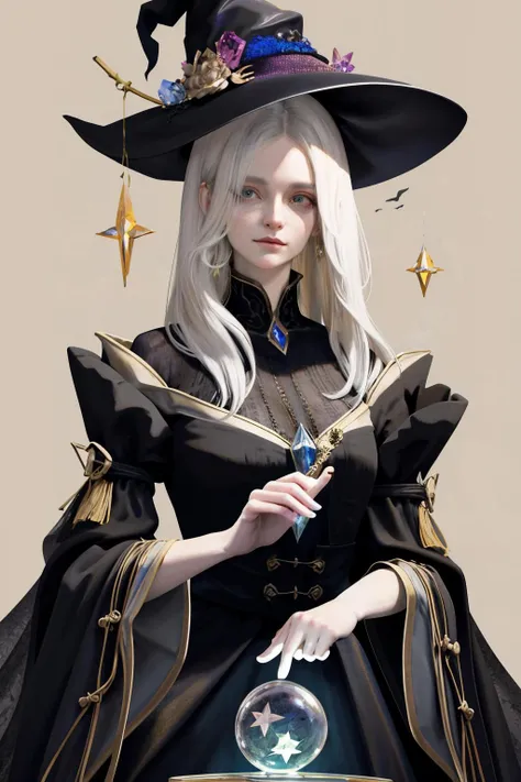 a beautiful and mysterious witch gazing into her crystal ball. overalldetail-detail_++_-_overall_detail . kkw-skin-det-all_checkpoint_skin_detail_-_skin_detail_v1.0, intricate details, highly detailed. <lora:hipoly_3dcg_v7-epoch:0.7>