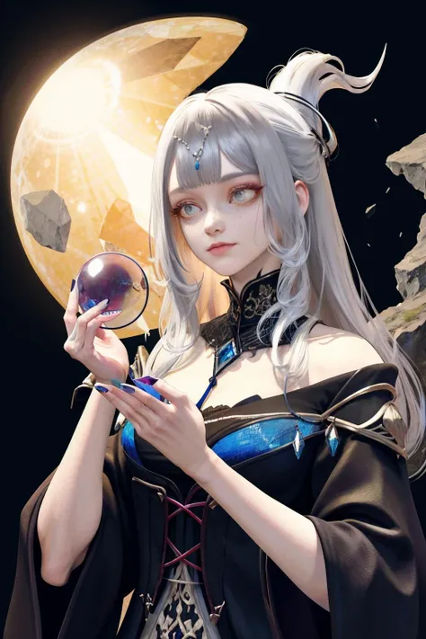 a beautiful and mysterious witch gazing into her crystal ball. overalldetail-detail_++_-_overall_detail . kkw-skin-det-all_checkpoint_skin_detail_-_skin_detail_v1.0, intricate details, highly detailed. <lora:hipoly_3dcg_v7-epoch:0.7>