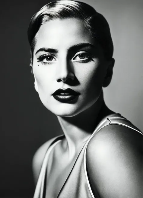 analog style, modelshoot style, A 1930s professional photograph of sks woman, ((detailed face)), (High Detail), Sharp, 8k, ((bokeh)), <lora:locon_gaga_v1_from_v1_64_32:1.3>