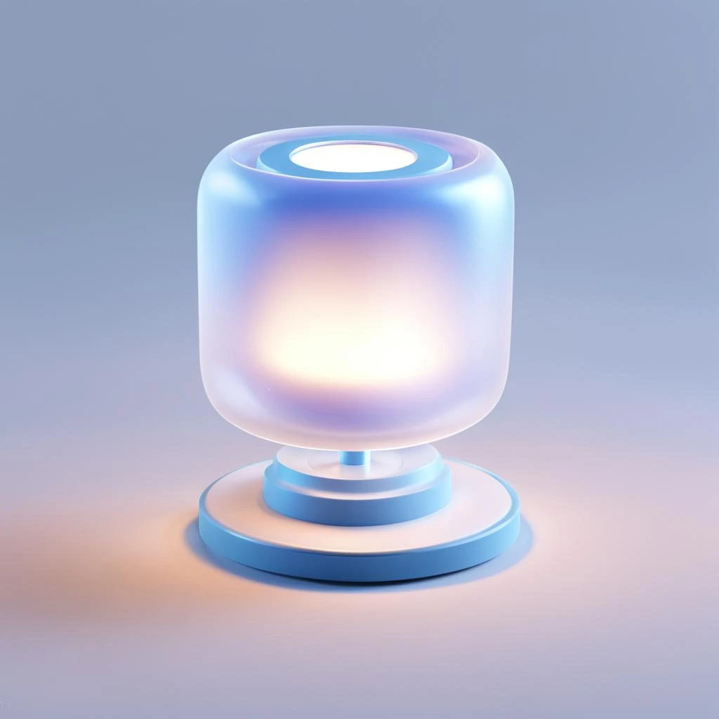 ReadingLamp icon,msstyle,many details,octane render,transparent glass texture,frosted glass