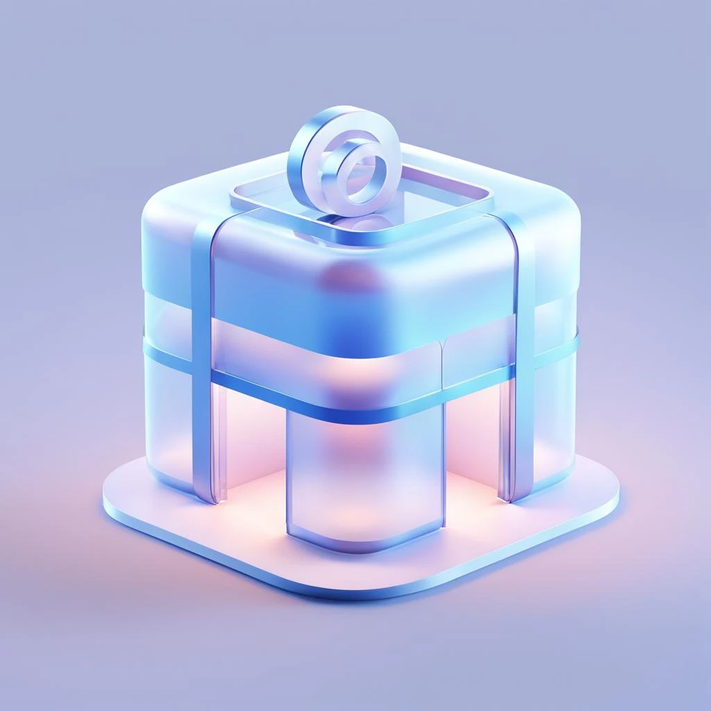 Shop  icon,msstyle,many details,octane render,transparent glass texture,frosted glass