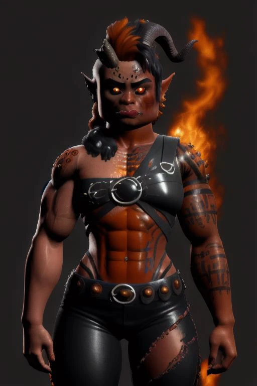 OverallDetail,
sdol, cum, tongue, see-trough, karlach, colored skin, demon girl, slit pupils,,
lewd pose, tatto, scars, muscular, demon tail, crop top, torn pants, provocative, black pants, chest harness, orange eyes,