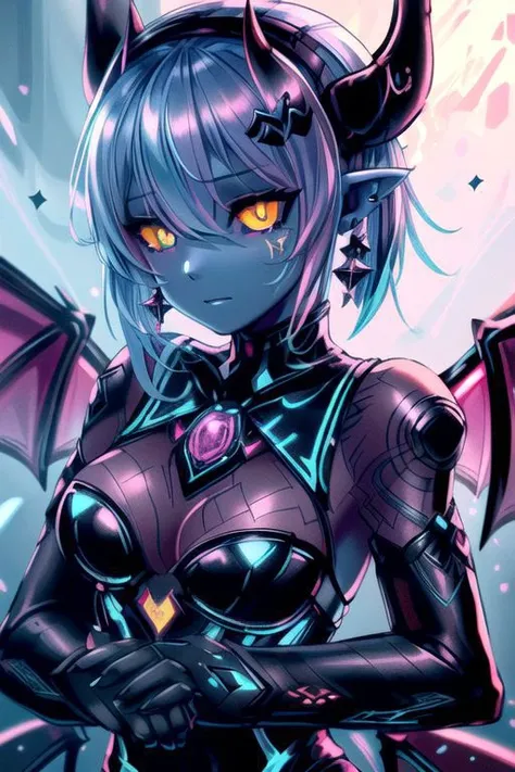 CorruptA, CorruptA, TronFashion, professional image of a cute young woman, (frilly elegant glossy dark holographic dress, moon brooch, moon earrings, moon accessories:1.2),
(dragon horns, dragon tail:1.1), (short hair, side ponytail, hair above cheeks, light blue hair with light pink hairtips, gradient hair, multicolored hair:1.2), red eyes, (small breasts, cute face, innocent, shy, pointy ears:1.1), (sparkles, sparkling clothes, sparkles near eyes:1.1),
(intricate aquatic background, underwater, ocean, small fishes, surrounded by exotic fish),
(pubic tattoo, symbol-shaped pupils, corruption, mind control:1.3),
(blue skin, black sclera, colored sclera, colored skin, yellow eyes, demon wings, demon horns, slit pupils:1.4),
(absurdres, incredibly absurdres, huge filesize, extremely detailed, High quality texture, physically-based rendering, Ray tracing, octane render, sharp focus, (8k), (4k), (Masterpiece), (Best Quality), extremely detailed, intricate, hyper detailed, illustration, soft lighting, high resolution, sharp detail,)