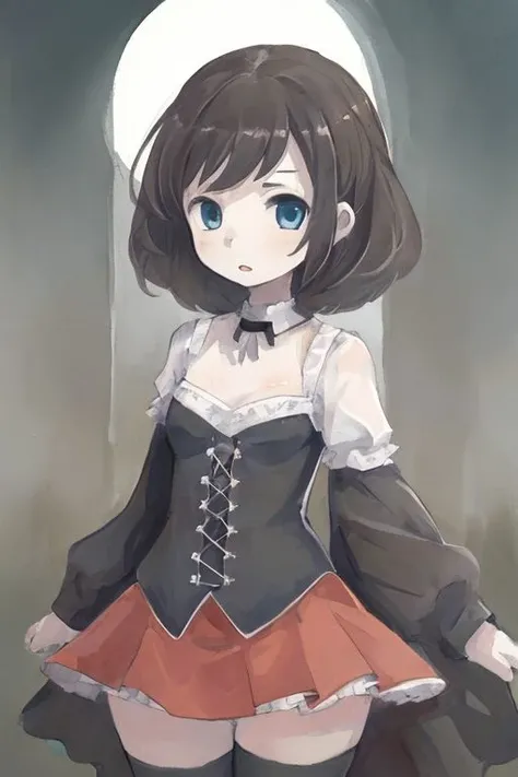 1girl,solo,gothic,