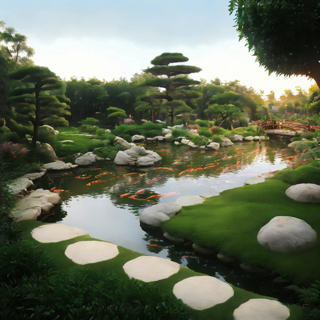 <lora:ArchiAI_JPgarden:1> sunset