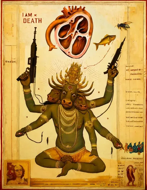 Small lord Vinayaka in stand position justice for girls slogan on background and some ladies pics with blood on background
