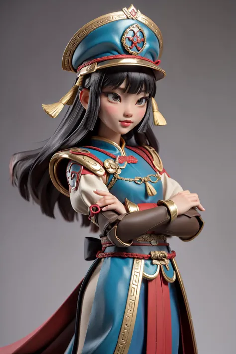 1girl, masterwork studio shot of, majestic, soft focus of a Historical Amig500 Style ("The Army of [Evil|Technology] ":1.3) , Tang Dynasty space with Poplar, Smoky Conditions, shallow depth of field, Cel shading, Fantasy, Villagecore, moody lighting, Depth of field 270mm, Calotype, Diorama, arcane, photolab, trending on CGSociety, plain background