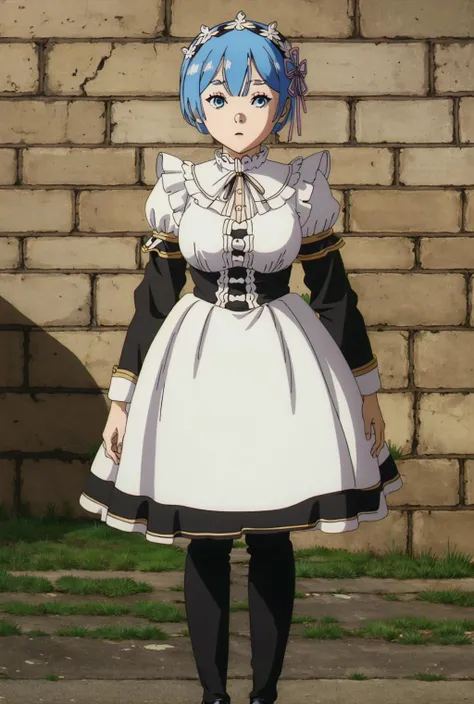 wz_sousou_no_frieren_style, <lora:Ð¡ÑÐ¸Ð»Ñ Ð¤ÑÐ¸ÑÐµÐ½(wz_sousou_no_frieren_style;twintails,very long hair,silver hair,pointy ears,elf,green eyes,earrings(ÑÐ¼ Ð¾Ð´ÐµÐ¶Ð´Ñ):1>,ChopioRem,blue hair,medium hair,blunt bangs,x hair ornament,pink hair ribbon,hair over one eye,blue eyes,medium breasts <lora:Ð ÐµÐ¼ Re Zero(ChopioRem,blue hair,medium hair,blunt bangs,x hair ornament,pink hair ribbon,hair over one eye,blue eyes,medium breasts(ÑÐ¼2 Ð¾Ð´ÐµÐ¶Ð´Ñ):0.5>,outfit_1, roswaal mansion maid uniform, maid headdress, detached collar, black neck ribbon, detached sleeves, long sleeves, wide sleeves, maid apron, white pantyhose, mary janes, back bow, anime style, anime colors,detailed anime,animeHD, anime eyes, bigger eyes, high quality anime, large anime pupils, 1girl (in full growth), best quality, masterpiece, ultra-detailed, high quality,perfect anatomy, (perfect full body), (detailed full body), good eyes, perfect face, pretty face,(beautiful and aesthetic:1.2),beautiful eyes, anime eyes, detailed eyes,Exquisite visuals, high-definition